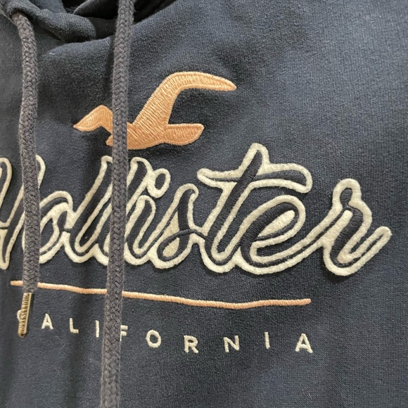 Hollister Navy Blue Hoodie with Logo Small - Picture 7 of 7